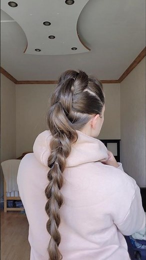 I tried Rumi's dragon braid hairstyle from Kpop demon hunters. #braids #hair #kpopdemonhunters #rumi