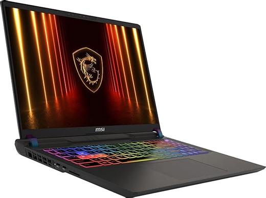 MSI Vector A16 HX, Gaming-Laptop, 16" QHD+ 240 Hz Display, AMD Ryzen 7 8840HX, NVIDIA GeForce RTX 5070 Ti, 16 GB DDR5, 1 TB SSD, Windows 11 Home, QWERTZ Tastatur, Cosmos Grau, A8WHG-018
