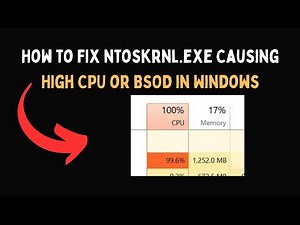 How to Fix ntoskrnl exe Causing High CPU or BSOD in Windows