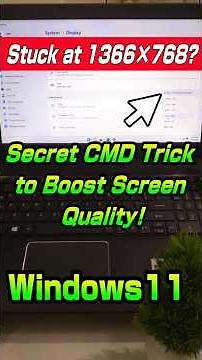 Secret CMD Trick: Make Your Monitor Look 10X Better! 💻💯 #windows11 #computer #youtubeshorts #shorts