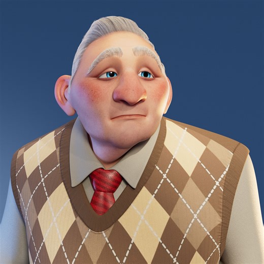 stylized character Barney, cg farmer