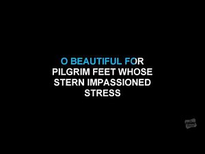 America The Beautiful in the style of Traditional karaoke video with lyrics