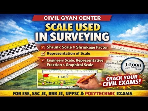Scale used in Surveying | Shrunk Scale | Engineers Scale, Representative Fraction & Graphical Scale