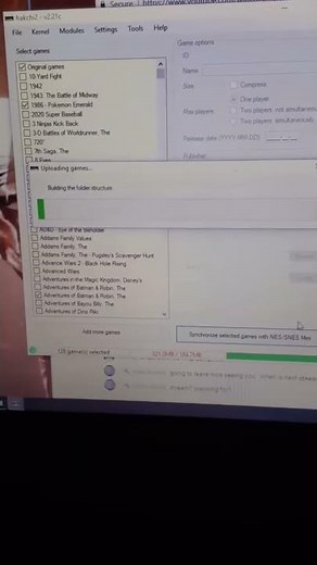 Snes mini classic Hakchi 2.21c error message