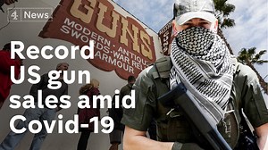 35K views · 165 reactions | Is it a rush to get protection against an unknown enemy? Fear of social turmoil and the breakdown of civil authority? Whatever the reason, Americans are buying guns like never before. New data collected by the FBI shows US gun sales in March were the highest since records began. With gun stores described as essential businesses and staying open, sales in some states have increased almost threefold. | Channel 4 News | Facebook