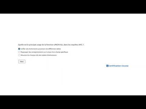 Quelle est le principal usage de la fonction UNION ALL dans les requêtes AMC ?