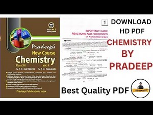 Chemistry By Pradeep Class 12th With PDF Download Chapter Important Name Reactions And Processes