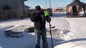 SNOWY SideWalk Cleared with GreenWorks Pro 80V SNOW Shovel