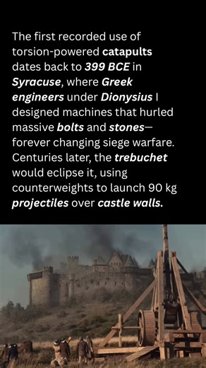 From Greek catapult to medieval trebuchets #History#MedievalHistory #AncientWarfare #SiegeWeapons