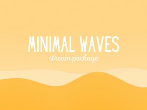 Superposition animée Minimal Waves - Jaune - Vidéo - Bordures - Alertes - Écrans - Streamer - Twitch - Youtube - Etsy France