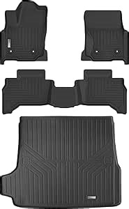 Floor Mats & Cargo Liner for 2025 Toyota 4Runner(Not fit Hybrid),1st 2nd Row with Trunk Mat,TPE All Weather Protection Slush Floor Liner Black