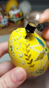 Enjoy the process of making pysanky! These colors are absolute amazing ☀️ #pysanky #eastereggs #folkart #artwork #lineart #handpainted #crafts | Pysanka Art