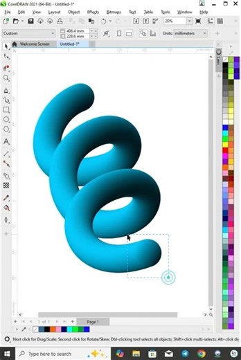 Coreldraw Tutorial - Amazing Spiral | Design Use Bland Tool Apply