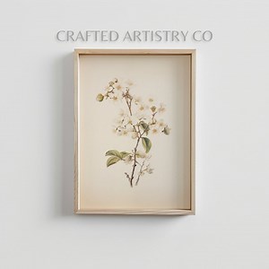 Vintage Botanical Sketch PRINTABLE Wall Art | Natural Warm Large Bedroom Digital Download Art Print | Crafted Artistry Co Piece 8 - Etsy