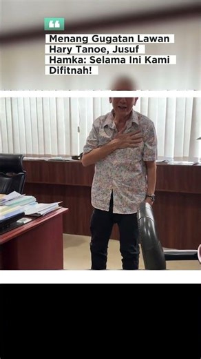 Menang Gugatan Lawan Hary Tanoe, Jusuf Hamka: Selama Ini Kami Difitnah!