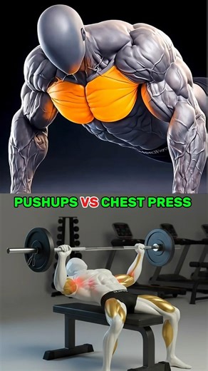 Push Ups vs Bench Press 🔥 #pushups #benchpress #chestworkout #fitness #gym