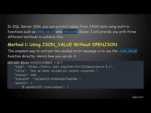 Extracting Values from JSON in SQL Server