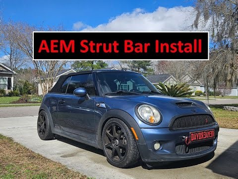 2010 Mini Cooper S AEM Strut Tower Bar #minicooper #minicoopers #aem #strutbar