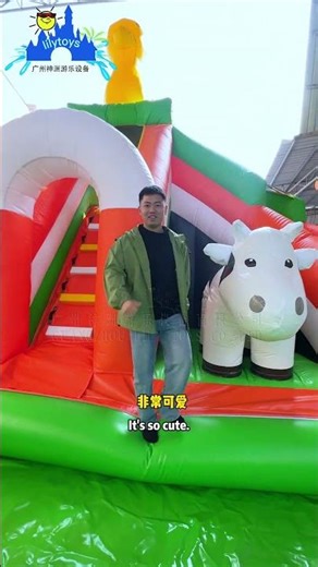 Farm themed trampoline water slide # Inflatable slide # Inflatable castle # Inflatable model