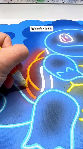 79K views · 1.4K reactions | How to make a neon effect pokemon painting to gift ️ #pokemongift #giftart #gifting #artwork | Pikaturbo | Facebook