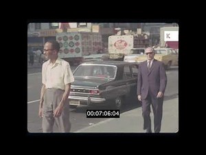 1960s NYC, Morning, Times Square Street Scenes, 35mm