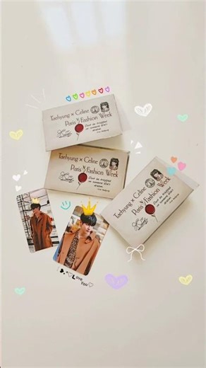 Making Taehyung Photocard Pack | Aesthetic Packaging Process #kimtaehyung #bts #diy