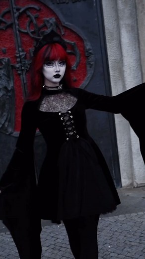 Beautiful outfit🖤🖤 Model & Makeup: @rosaliesheen Dress: @darkinloveofficial #darkinlove #gothic #gothicstyle #gothicfashion #gothicgirl #gothicmakeup #gothicbeauty #gothicart #gothicmetal #gothicarchitecture #gothicdecor #gothgothgoth #gothaesthetic #witch #witchy #witchcraft #witchaesthetic #witchlife #wiccan #wiccanwitch #emo #emofashion #emoclothes #redhair #redaesthetic #blackandwhite #redandblack | Gothlolibeauty