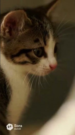 先住猫の教育力が高すぎた｜子猫のトイレしつけ（猫トイレ）AIアニメ