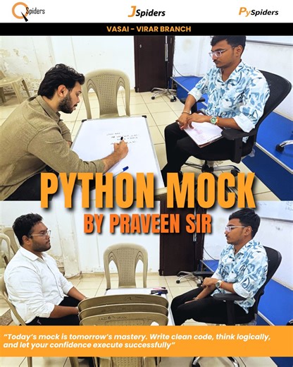 Qspiders_mumbai_vasai_virar | 🐍 Python Mock Test – QSpiders Vasai-Virar Today’s mock is tomorrow’s mastery. Every line of code you write, every error you debug, and... | Instagram