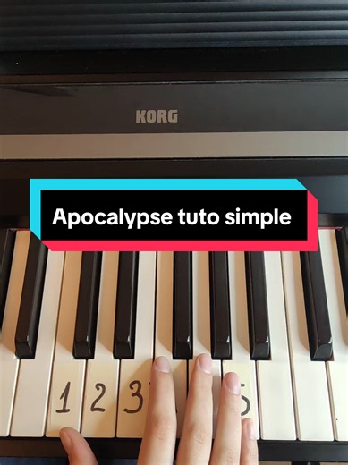Apocalypse - CAS Notes for the right hand : 1-Do4 / C4 2-Re / D 3-Mi / E 4-Fa / F 5-La / A #piano #pianomusic #fyp #fyppage #intrumental #pianolesson #apocalypse #cas
