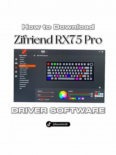 Descargar Driver del Teclado Mecánico Zifriend RX75