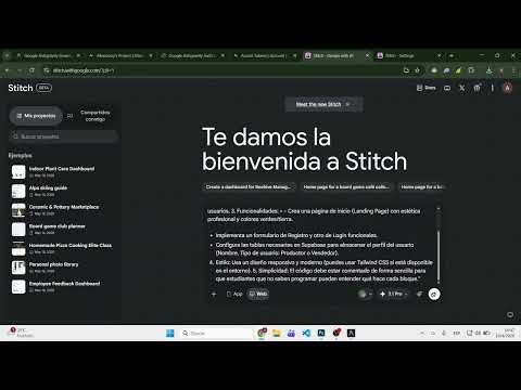 tutorial para crear una landing page con antigravity + stich + supabase + github Page