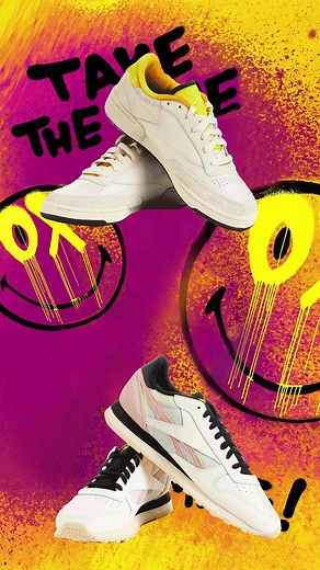 Encouraging creativity and positivity, the new Smiley x Reebok drop for the collaboration brings bold prints, style, and comfort. 💥 | Smiley