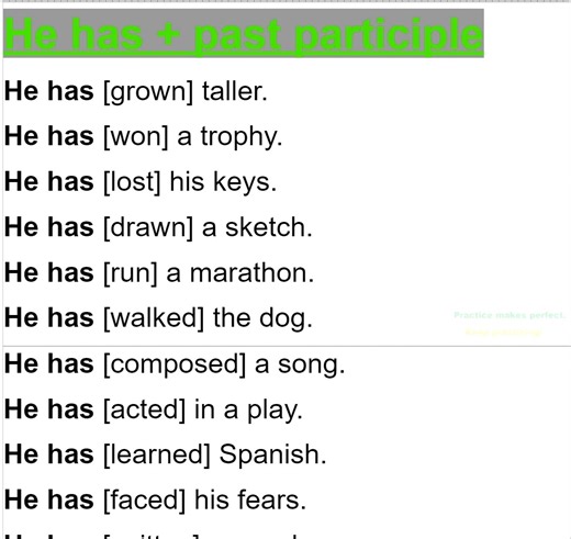 4.7K views · 99 reactions | He has + past participle | Empowering English Learning | Facebook