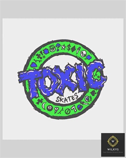 Toxic Logo Sticker 2.6”