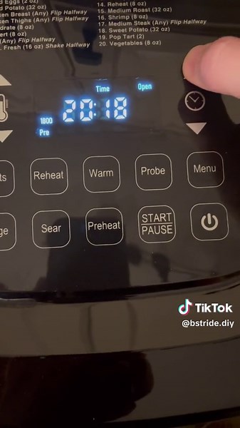 Change clock time for Nuwave Brio air fryer #homediy #airfryer #airfry #nuwave #nuwaveairfryer #airfryertiktok #airfryermaster #airfryerhack #airfryerguy #bstridediy