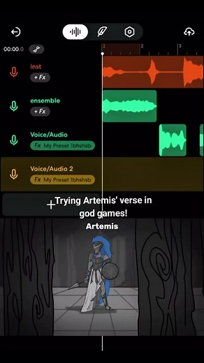 Trying Artemis' Verse in God Games Animation