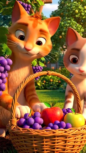 A Cute Cat Harvests Grapes for a Tasty Juice#CatVideo #GrapeJuice