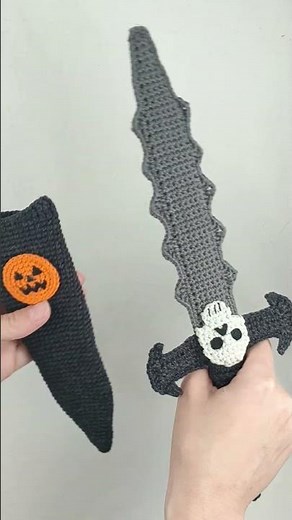 Crochet Your Own Halloween Sword! 🎃💀 | PDF Pattern Preview