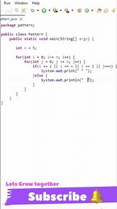 🔥Learn Java Pattern in 50 Second | Help karega logic improvement Main