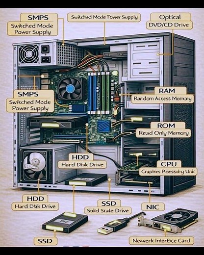 Inside Your PC 🔥 | Computer Components Explained in 5 Minutes!