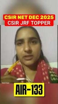 CSIR JRF Topper Rajni Dalal I AIR 133 I CSIR NET DEC 2025 Result I Strategy I IFAS Testimonial