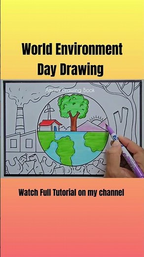 World Environment Day Poster Drawing | Environment Day Drawing | Beat Plastic Pollution Drawing Easy