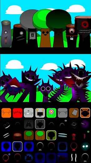 Mr.Tree 🌳 vs 🟣 Durple 1-7 BEST PHASE 🎮🔥☠️ #incrediboxsprunki #sprunkimod #shorts #gaming #roblox