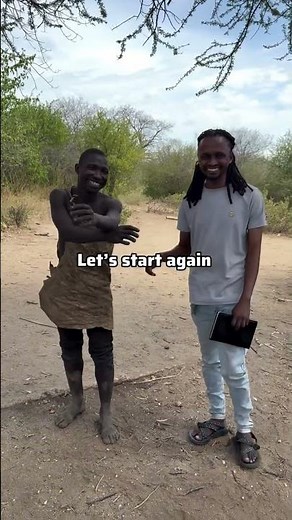 Hadzabe tribe bushmen learning english in the bush 😍😍