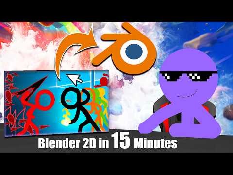 Learn Blender 2D in 15 Minutes! (Grease Pencil for Stick Figures)