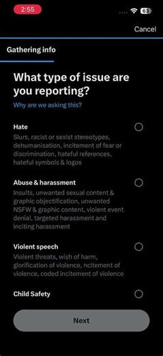 How to report a post on X