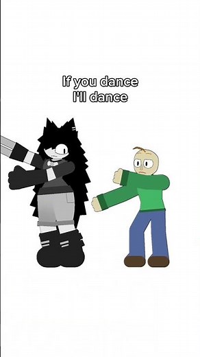 Miss Circle and Baldi If you dance I'll dance #animation #shorts