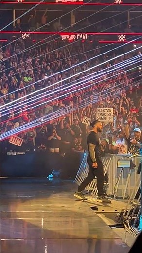 Roman Reigns entrance pyro #wwe #romanreigns #raw #dallas #tribalchief #wweraw #pyro #wwesuperstar