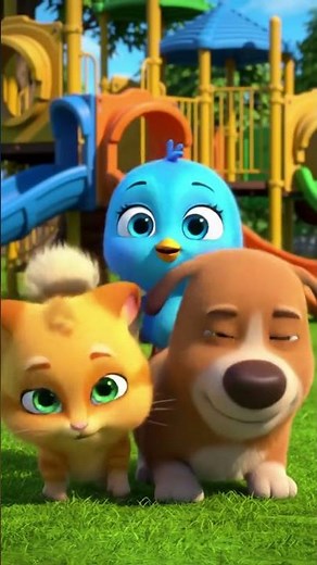 Kids playing in playground with friends